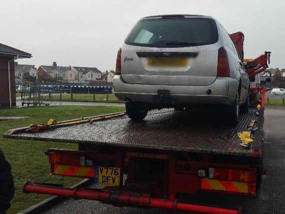 The Ford was seized after it was found by police being driven without valid insurance