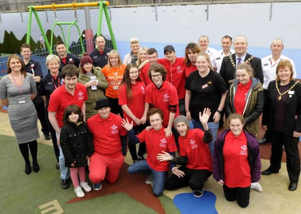 Youngsters from the Prince's Trust working in partnership with Lancashire Fire and Rescue have helped paint the outside area of Grange Park Children's Centre.