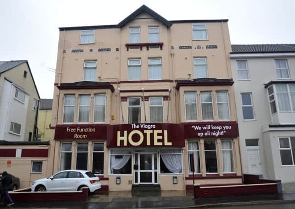 The Viagra Hotel, on Dickson Road, Blackpool