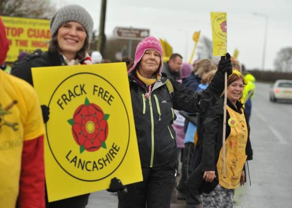 Anti-fracking rally at Preston New Road, Little Plumpton