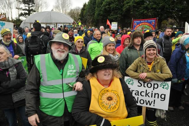 Anti-fracking rally at Preston New Road, Little Plumpton