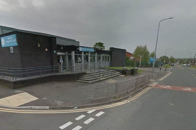 The man was stuck in railings near Hindley Community Pool. Pic: Google Street View