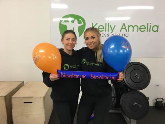Anne Brady (left) with Kelly McNab at Kelly Amelia's fitness studio, in Marton, Blackpool