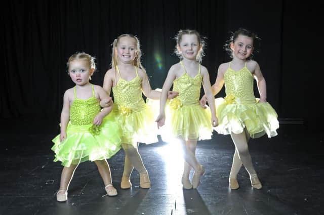 Youngsters from Chelsey Marie's Dance Academy in their dress rehearsal for their show, Acro Extravaganza.  Pictured L-R are Ezme Malin, Lucia Malin, Ronnie Smith and Lily Khatri.