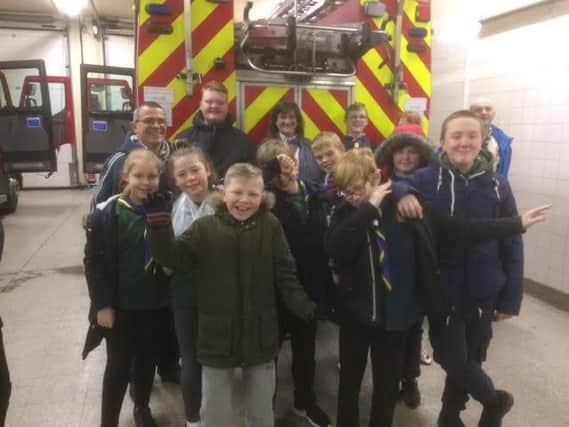 The Scout section of the 7th Blackpool Scout Group, based at Baines Endowed School, Penrose Ave, visited The Fire and Rescue Services at their Base at Forest Gate, North Park Drive,