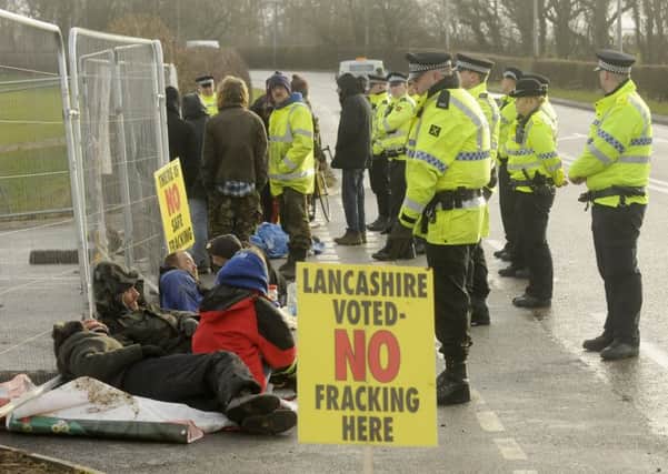 One of the fracking protests