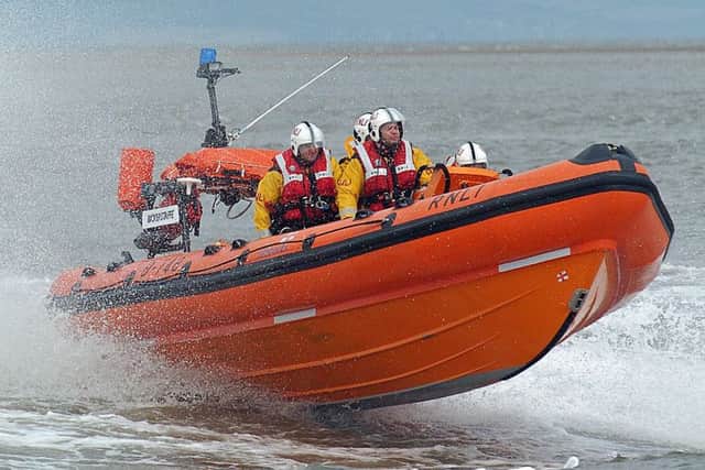 Lifeboat Day at Fleetwood. One of the inshore boats in action.