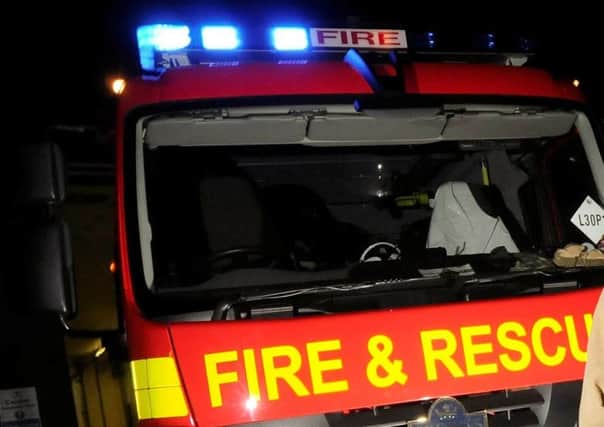 Firefighters were called to car blaze
