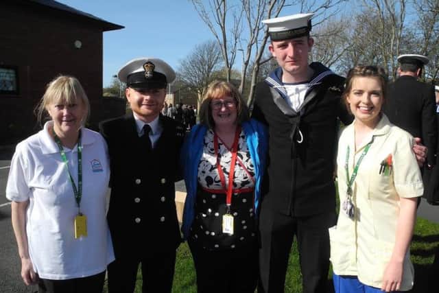 Brian House staff met the submariners from HMS Triumph