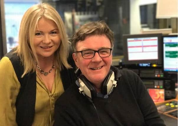 Sarah Morgan with BBC Radio Lancashires John Gillmore