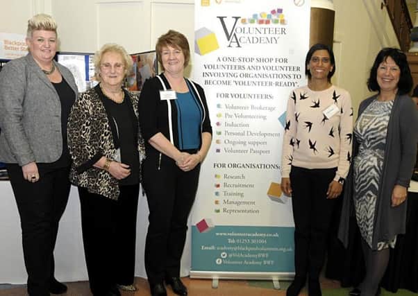 From left, Sharon Mather, Elaine Smith, Lynn Saggerson, Vidhya Alakeson and Merle Davies at the Volunteer Academy Launch at the Blackpool Winter Gardens