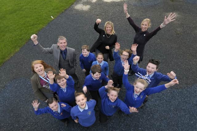 Staff and pupils at Layton Primary School are celebrating after being praised by the government