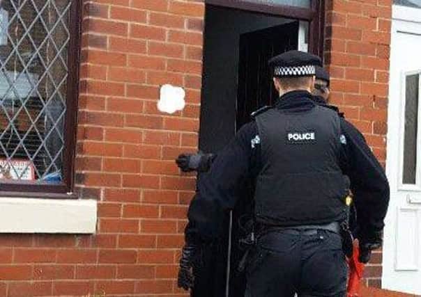 Drugs raid on Kirkdale Avenue, St Annes. Picture from Fylde police