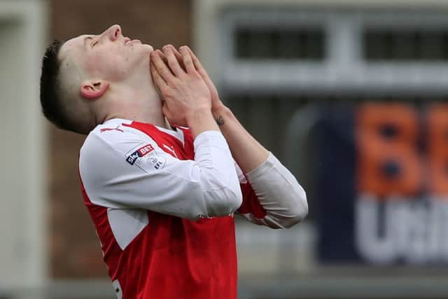 Fleetwood Town's Ashley Hunter rues a missed chance