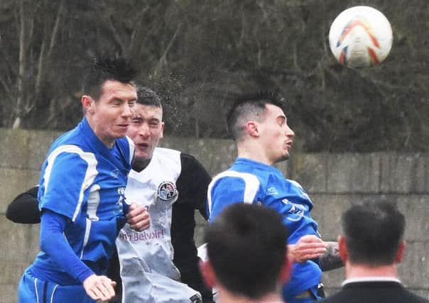 Ben Seear (left) equalised for Squires Gate    Picture: Albert Cooper