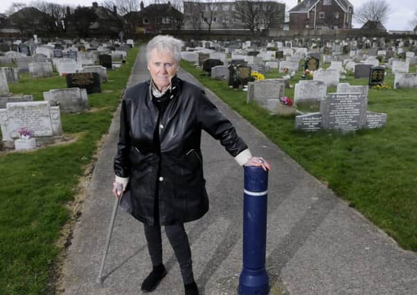Joyce Wiseman says she is now unable to access the graves of loved ones in Fleetwood Cemetery  due to a barrier which has been installed