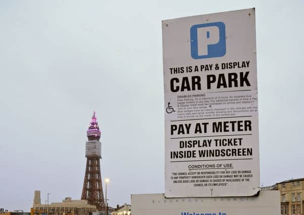 An old photo of Central Car Park, Blackpool.