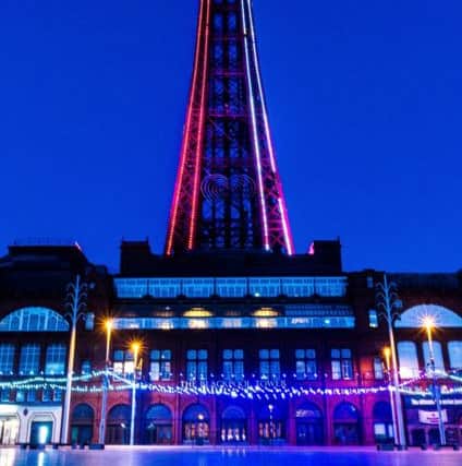 Blackpool Tower lit up in Union Flag colours as a mark of solidarity with those affected by the terrorist attack in London (Pic: Michael Holmes)