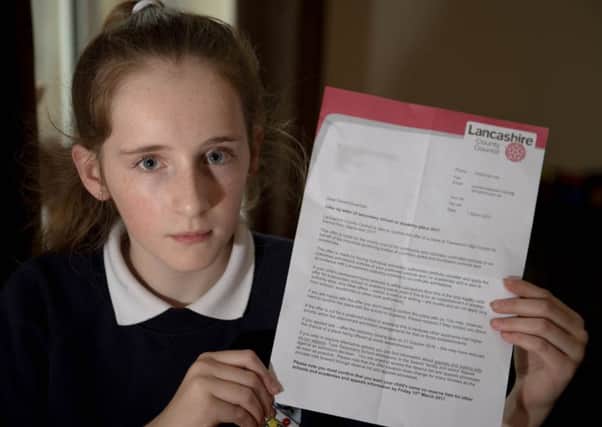 Sienna Swift, 11, has been offered a secondary school place ...12 miles away from her home. Lancashire county council have offered to pay for taxis to and from school after it was revealed Sienna would have to leave the house at 6.30am every morning and take two buses to arrive at Fleetwood High on time.