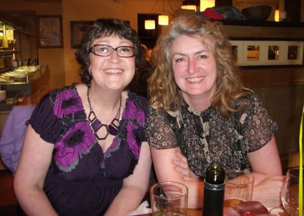 Lesley Ronson (left) and her sister Lorraine, who donated stem cells  luckily, she was a 100 per cent match