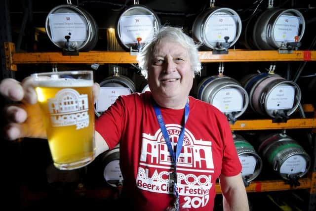 Blackpool Beer and Cider Festival at the Winter Gardens.  Pictured is Ray Jackson.