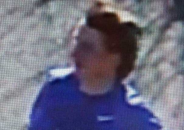 Police say this man, seen fleeing from the scene of the crash which killed Violet-Grace Youens, has now fled the country