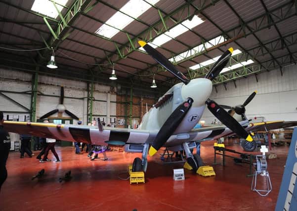 Blackpool Air Museum, housed in Hangar 42 at the airport, opened for the first time today.
The museum's Spitfire. PIC BY ROB LOCK
26-3-2017