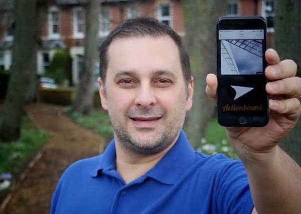 Drew Thompson of Lytham St Annes Lions with the fund-raising Treasure Hunt app