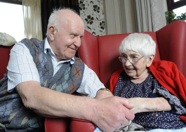 Jack and Brenda Ashton celebrate their 72nd wedding anniversary at Hollins Bank Care Home