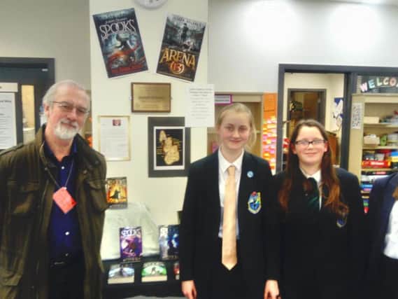 Author Joseph Delaney meets pupils at Fleetwood High School