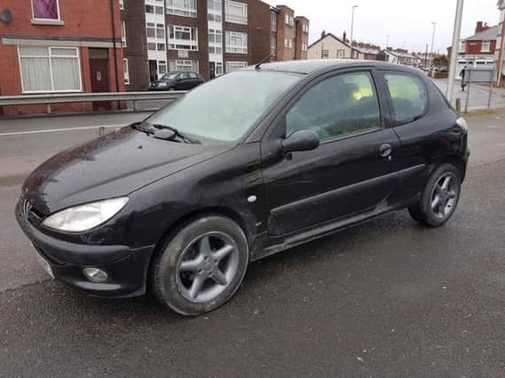 Police seized the car in Blackpool