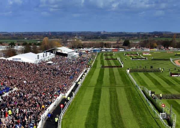 Crowds during Grand National Day at Aintree