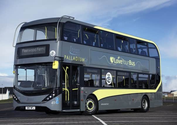One of the new Palladium buses about to go in service in Blackpool
