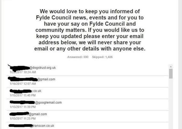 People's personal information was posted on Fylde Borough Council's website
