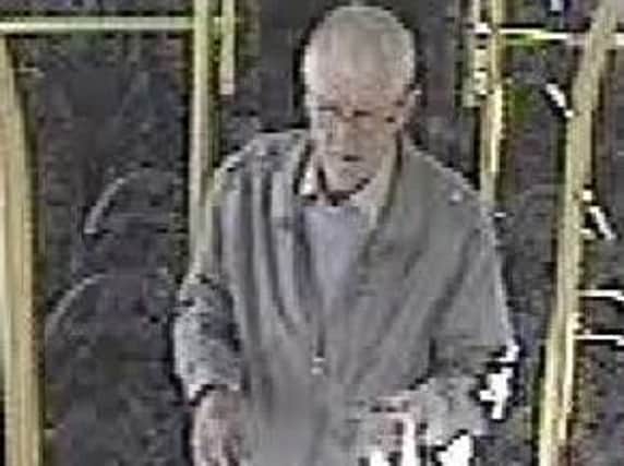 The CCTV footage was captured on a bus in Cleveleys