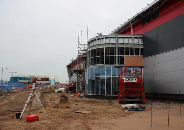 Work under way at the Energy College on Squires Gate Lane, Blackpool
