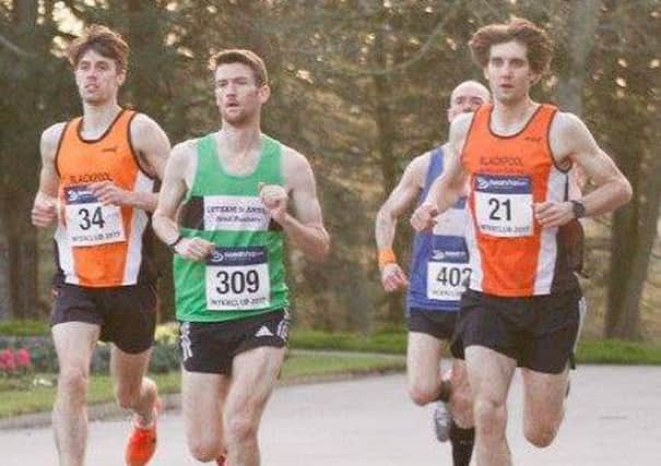 The start of the Inter Club race at Stanley Park featuring BWFAC duo Luke Minns (number 34) and  Danny Hayes (number 21)