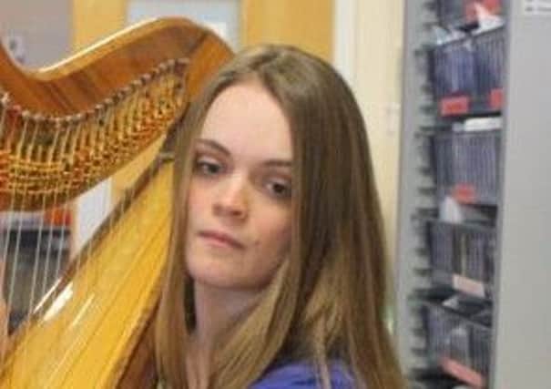 Harpist Lucy Nolan played for patients at Blackpool Victoria Hospital recently