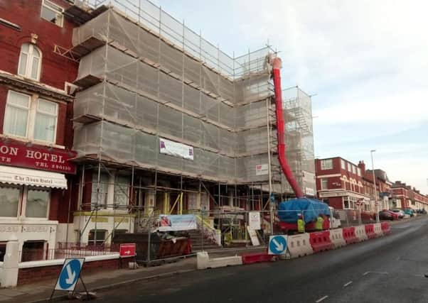 The former Malibu and Astoria hotels on Albert Road are being converted to flats by the Blackpool Housing Company