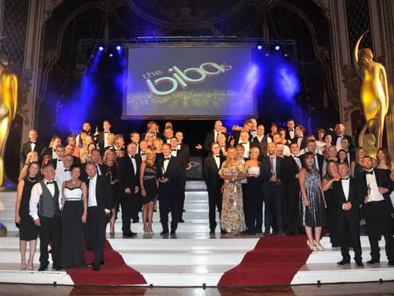 The winners from 2016 celebrate at the BIBAs finals in Blackpool