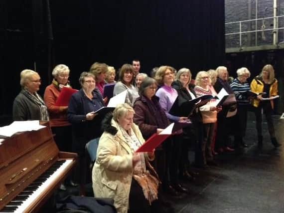 Friends Of The Grand Community Chorus in rehearsal