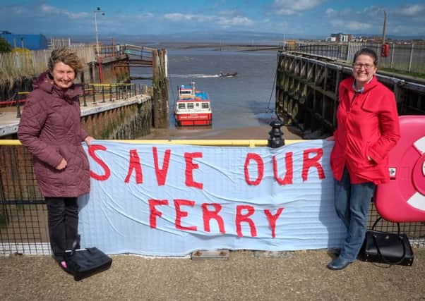 Angela Norris (left) and Claire Rimmer-Quaid who are campaigning to save the Fleetwood To Knott End Ferry.