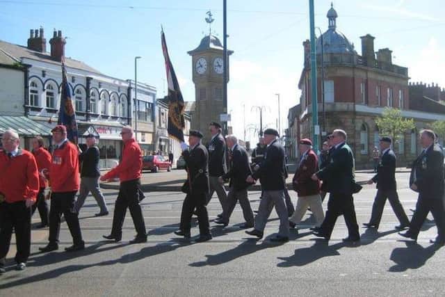 Veterans join in the St George's Day parade