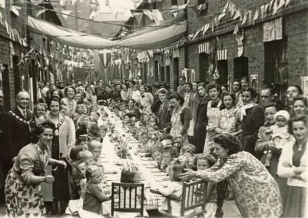 Flag Street in 1953 when a street party was held to celebrate the Coronation of Queen Elizabeth II.
