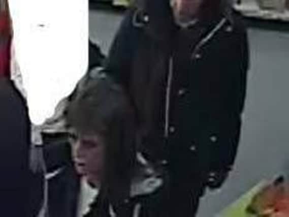 Police would like to speak to these two people in connection with their enquiries. 
Pic: Lancs Police