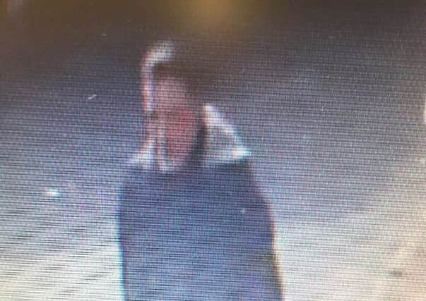 An elderly woman had her handbag snatched close to the Strand Hotel, on the Promenade at North Shore, police said.
Officers have now released this CCTV image of a man they want to speak to about the theft, which left the 80-year-old without bank cards, cash, and glasses.