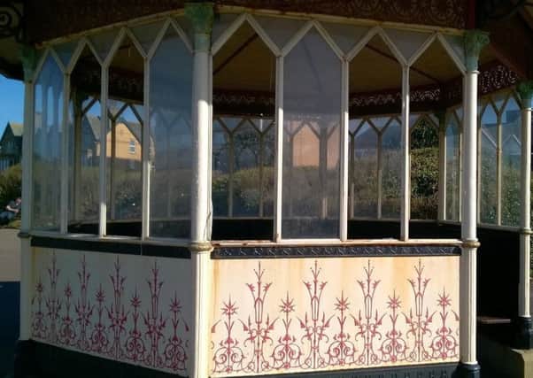 Damage to a Victorian shelter on St Annes Promenade