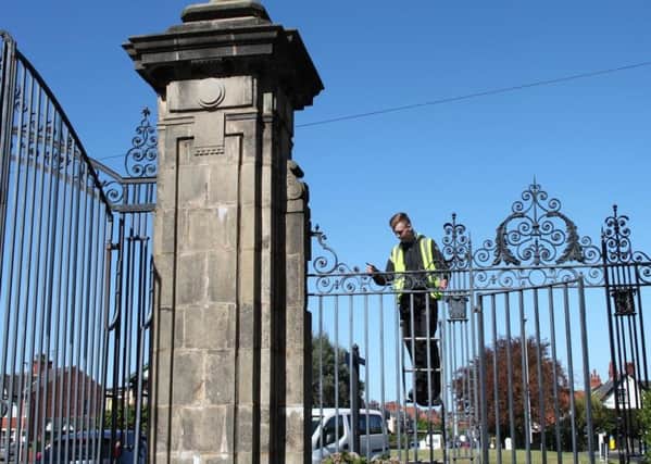 Stanley Park main gates are being painted
