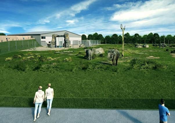 Artist impressions of the new elephant house
