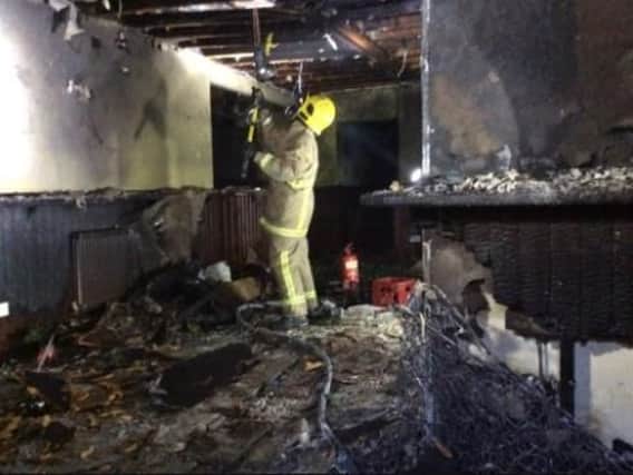 Fire services now believe the fire may have been deliberate
Pic: Lancs Fire and Rescue